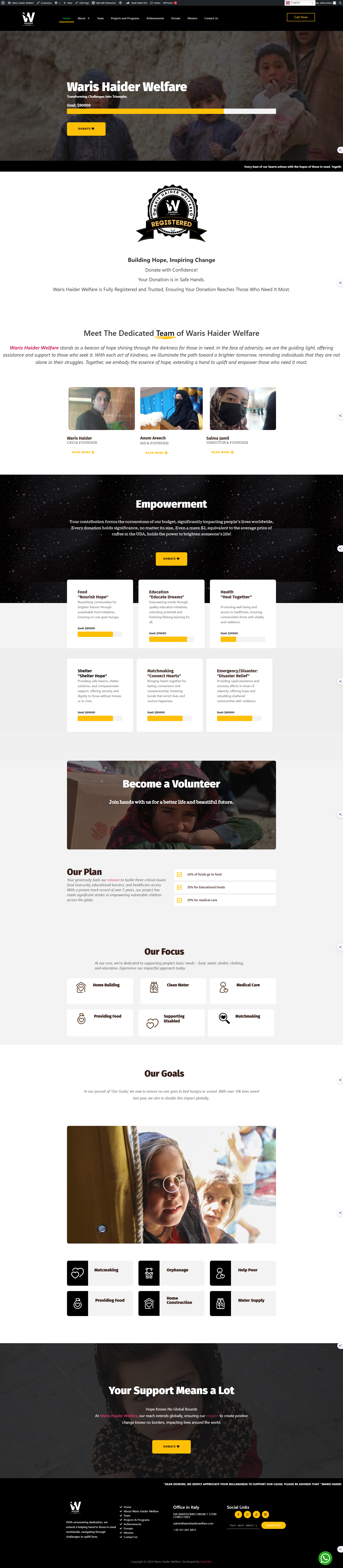 warishaiderwelfare- portfolio for fixeltribe